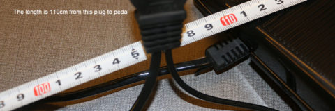 sewing machine foot speed control pedal with cord