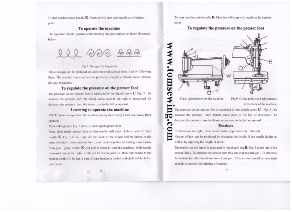 AXIS 10-1 chainstitch embroidery machine operation instruction parts manual 
